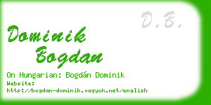 dominik bogdan business card