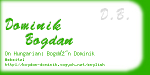 dominik bogdan business card